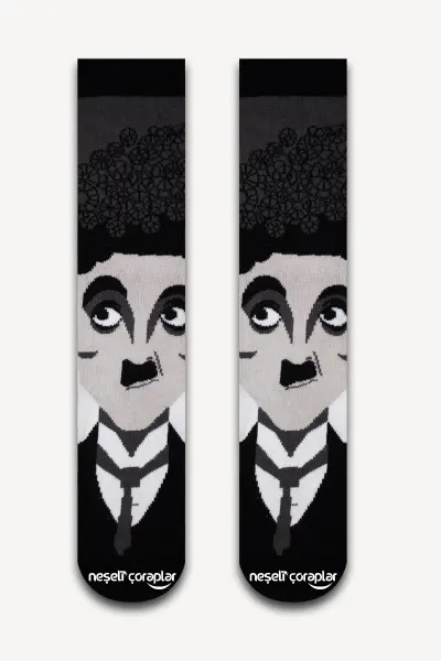 Charlie Chaplin Renkli Erkek Çorap