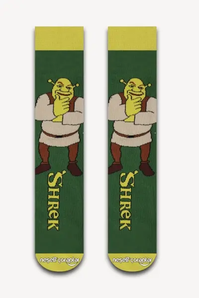 Shrek Renkli Erkek Çorap