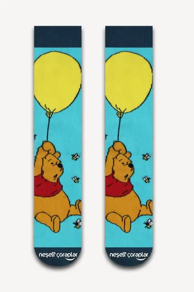 Winnie Balon Renkli Kadın Çorap